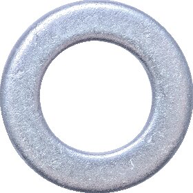 Exemplary representation: Unchamfered washer DIN 125 A / ISO 7089 (galvanised steel)