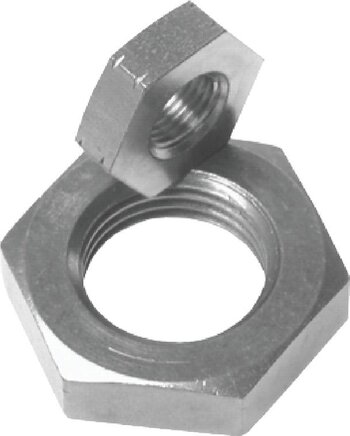 Exemplary representation: Piston rod nut, galvanised steel